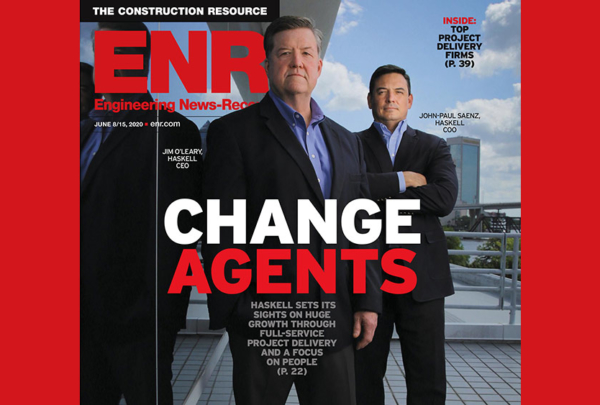 Haskell leadership on the cover of ENR Magazine.