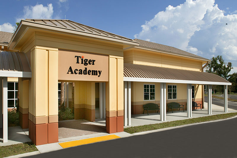 Exterior rendering of Tiger Academy