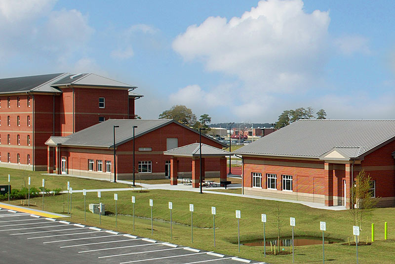 Exterior photo of Cherry Point Bachelor Enlisted Quarters