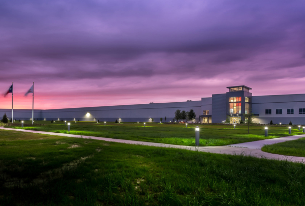 Exterior photo of Project Northpoint at dusk