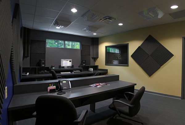 Interior of sound production studio