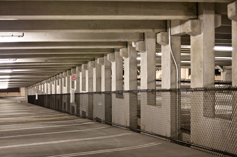 Interior of UCF Parking Garage