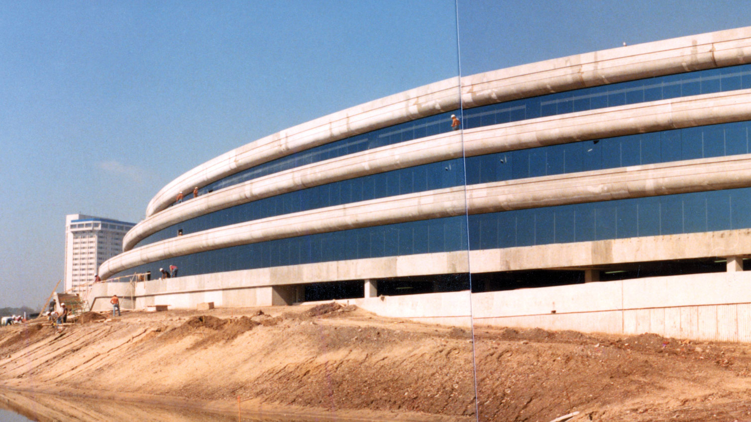 The Haskell building under construction.