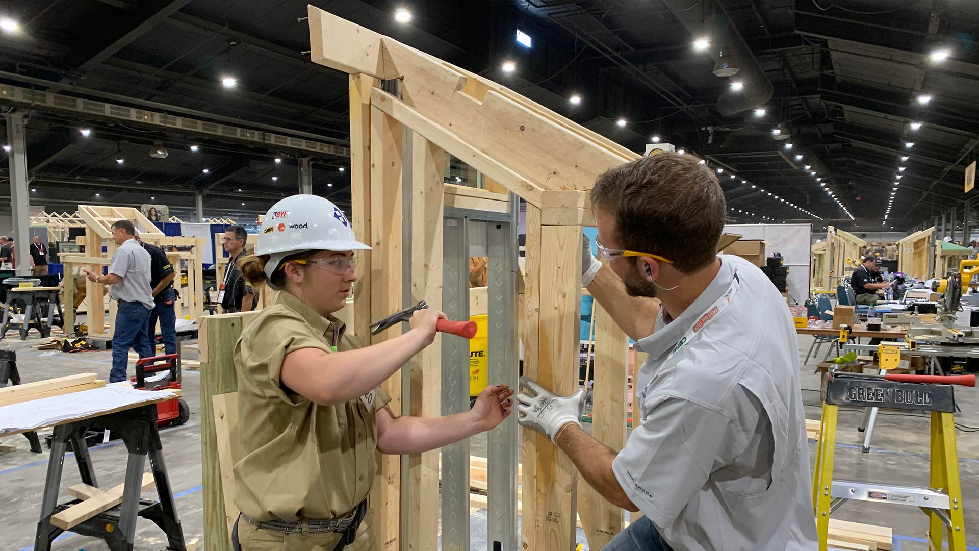 Haskell team member teaching a student.