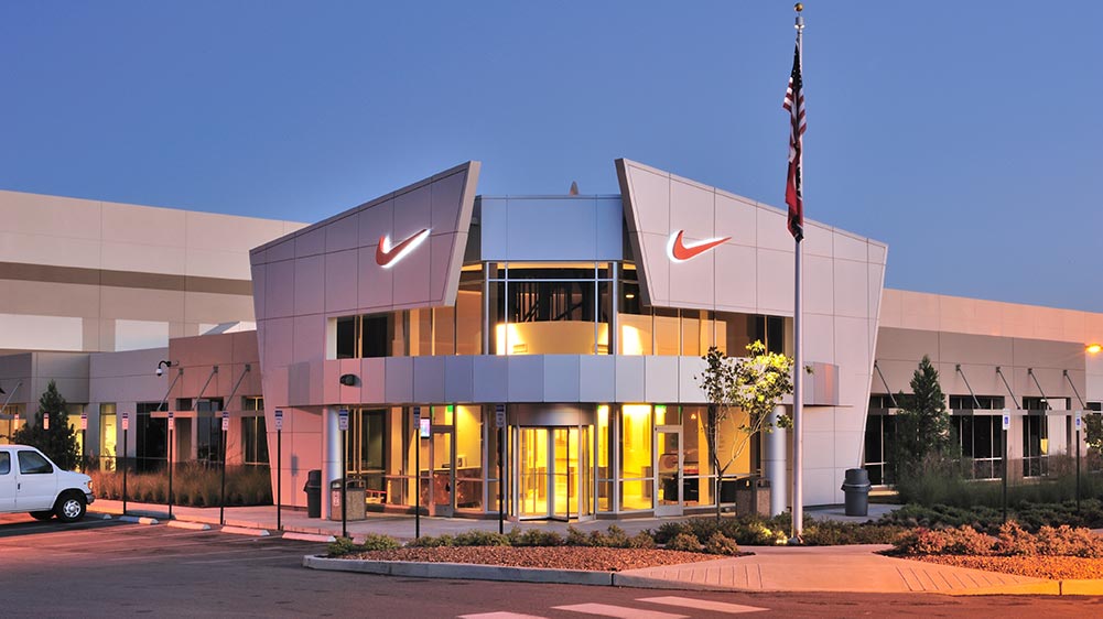 Exterior of Nike Distribution Center entry