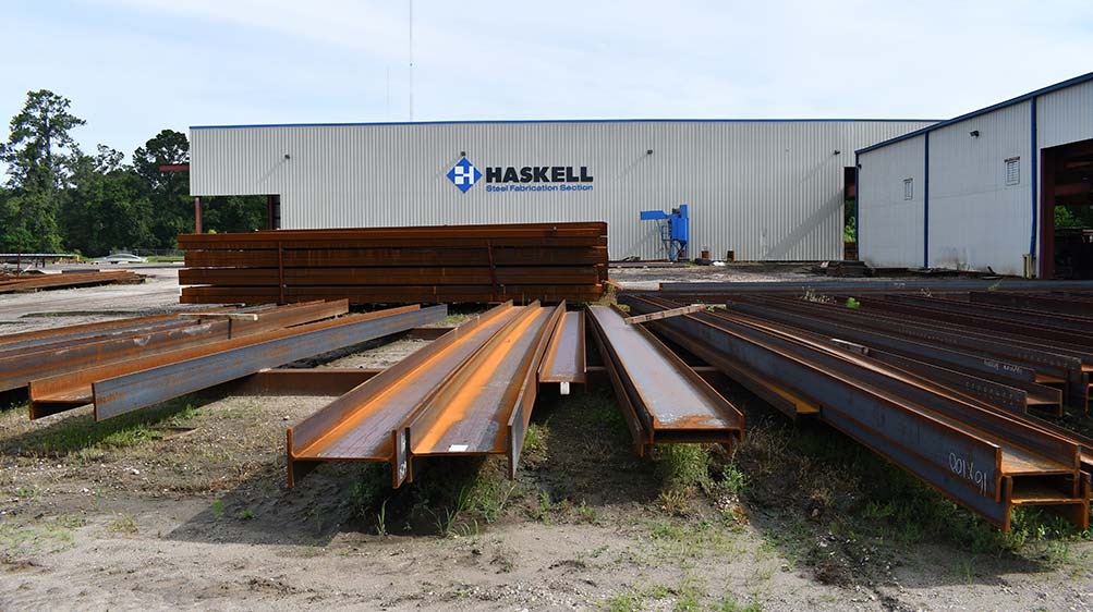 Exterior of Haskell's Steel Shop.