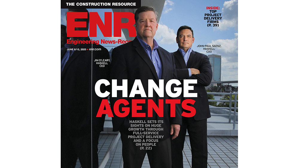 Haskell leadership on the cover of ENR Magazine.