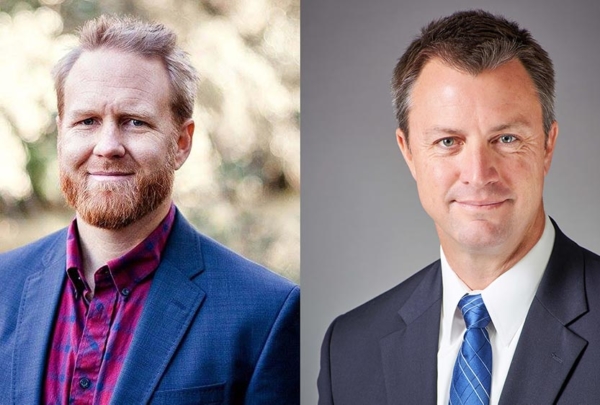 Headshots of Haskell's Bill Rudder and Dave Auchter.