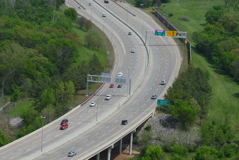 Aerial photo of Creek Turnpike