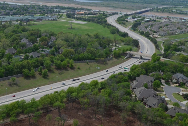 Aerial photo of Creek Turnpike