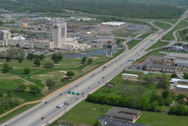 Aerial photo of US-412/I-44/193rd interchange