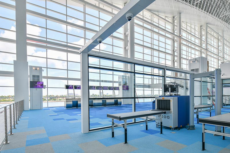 Interior of NCL passenger terminal