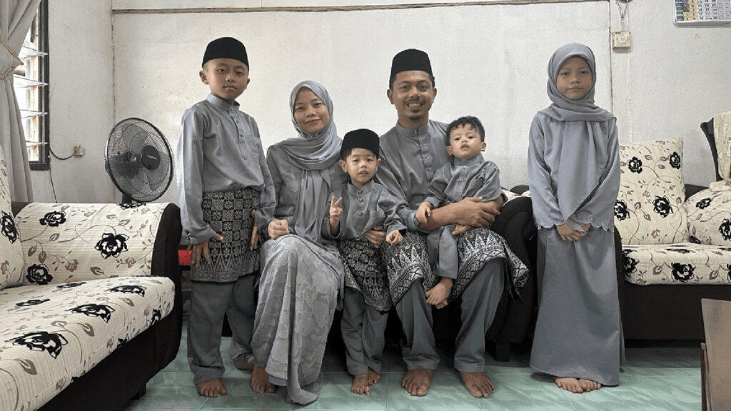 Haskell Project Architect Eddy Fazly is pictured with his family. From left, Adam Danial, 9; wife, Nurhanis; Amal Danish, 5; Fazly; Anas Darwisy, 2; and Aisya Dalila, 7.