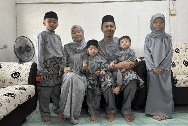 Haskell Project Architect Eddy Fazly is pictured with his family. From left, Adam Danial, 9; wife, Nurhanis; Amal Danish, 5; Fazly; Anas Darwisy, 2; and Aisya Dalila, 7.