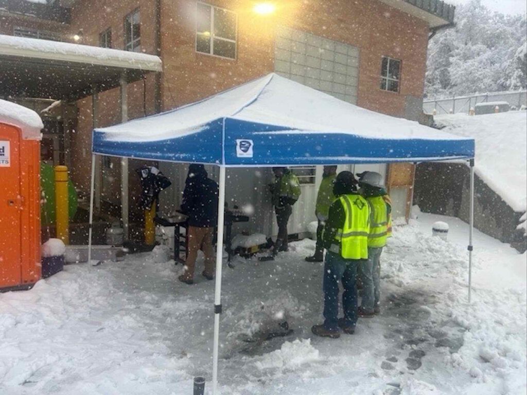 In spite of snow falling in early May, Haskell’s crews celebrated Safety Week with a team lunch at the City Creek WTP Upgrades project. 