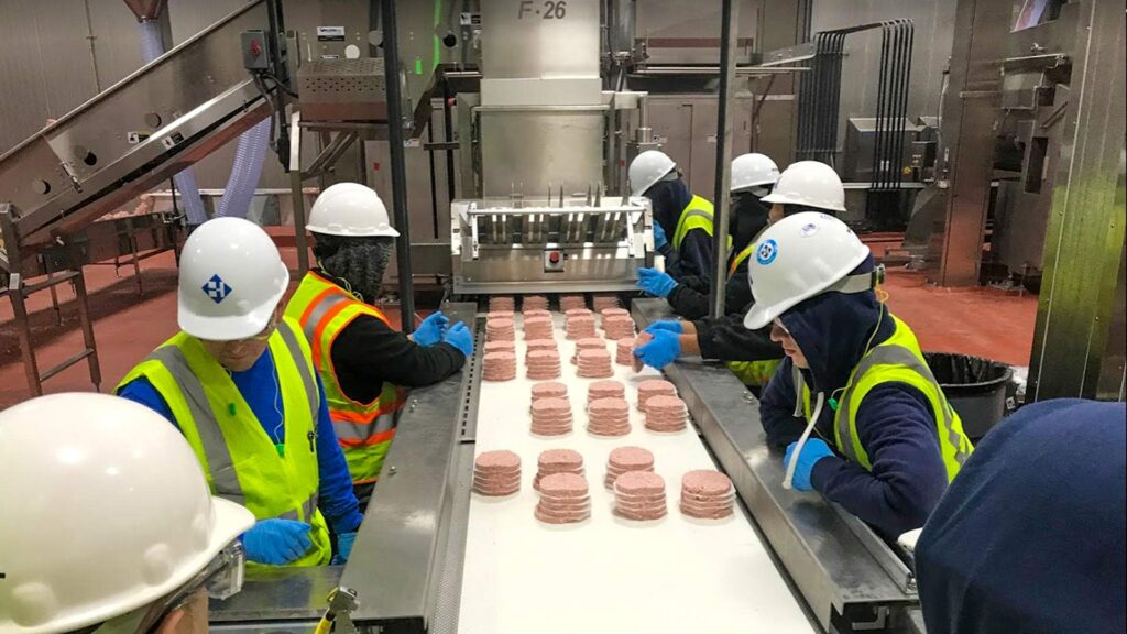 Interior of plant-based protein facility|Interior of plant-based protein facility|Interior of plant-based protein facility|Equipment performance testing inside plant-based protein facility||||