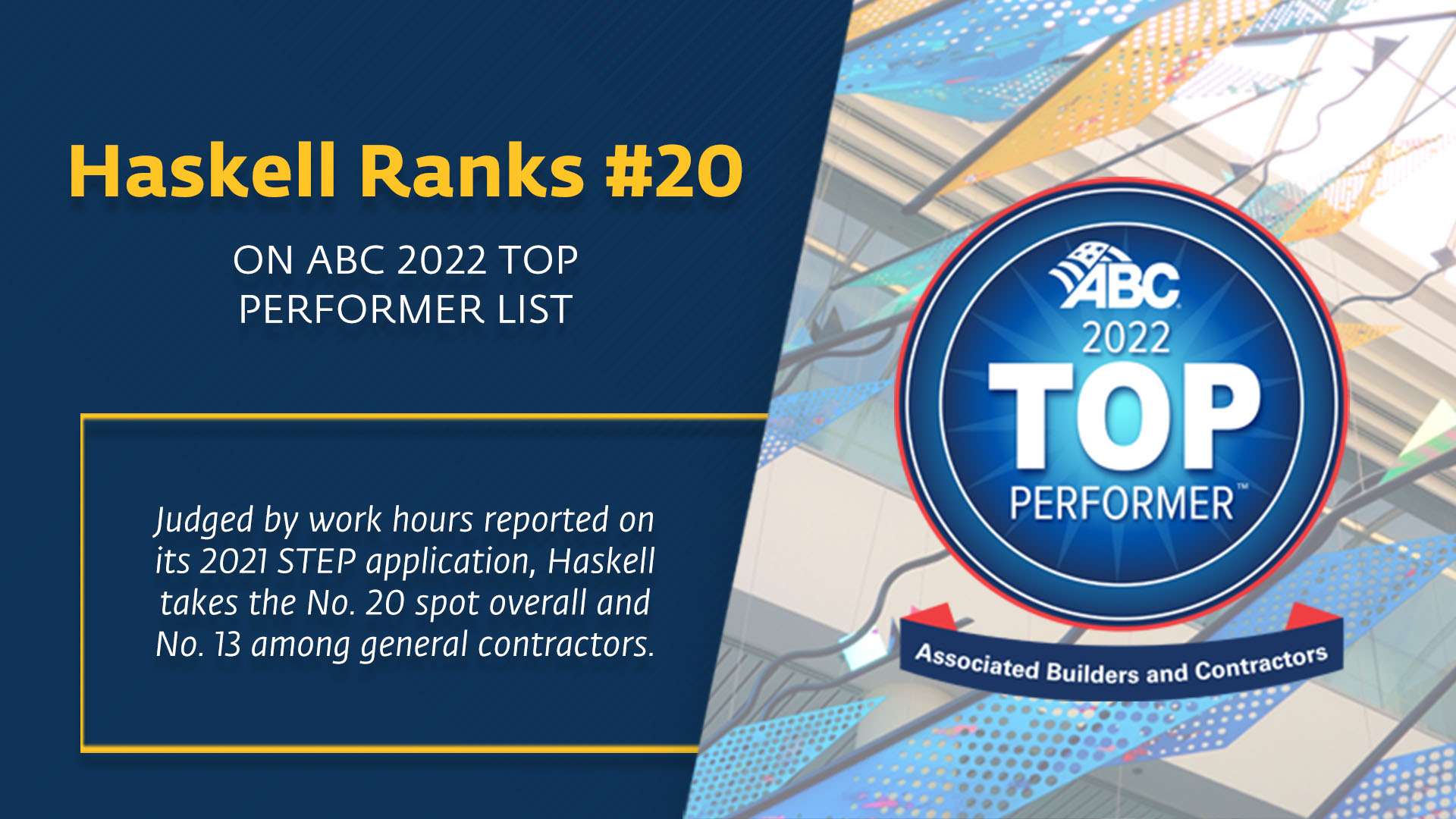 Haskell Ranks Among Leaders on ABC Top Performers Lists | Haskell