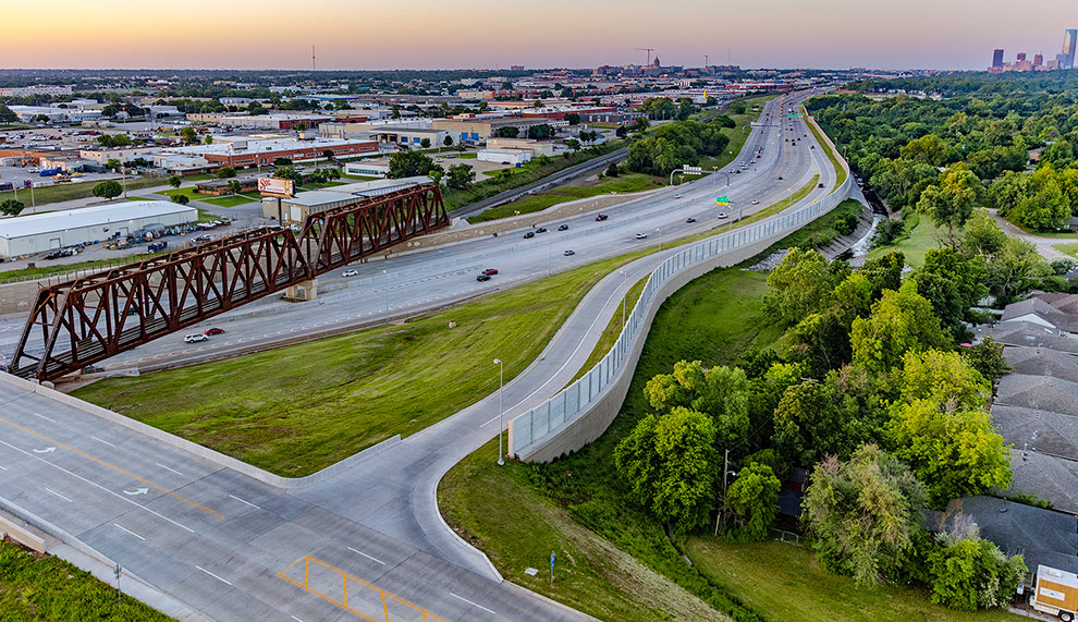 Benham’s “I-235 Broadway Widening at 50th Street & BNSF Railroad” project received one of 20 Honor Awards as part of the 2020 ACEC Engineering Excellence Awards.|Benham’s “I-235 Broadway Widening at 50th Street & BNSF Railroad” project received one of 20 Honor Awards as part of the 2020 ACEC Engineering Excellence Awards.|