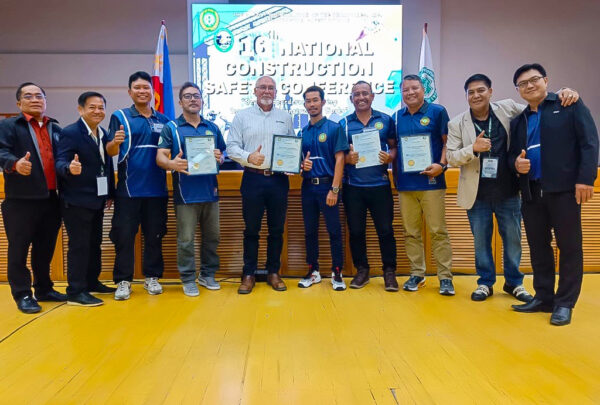 From left. Eldreds Jansol, Haskell Safety Coordinator; Mark Agustin, Haskell Safety Coordinator; Jeffrey Acosta, Haskell Regional Safety Supervisor; Brian Roundtree, Haskell Senior Director Corporate Safety; Jerry Aviso, Haskell Safety Coordinator; Mark Rogio Haskell Safety Coordinator.
