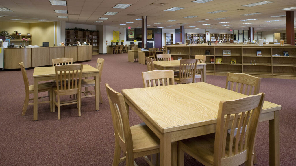 Interior photo of Astronaut High School Library