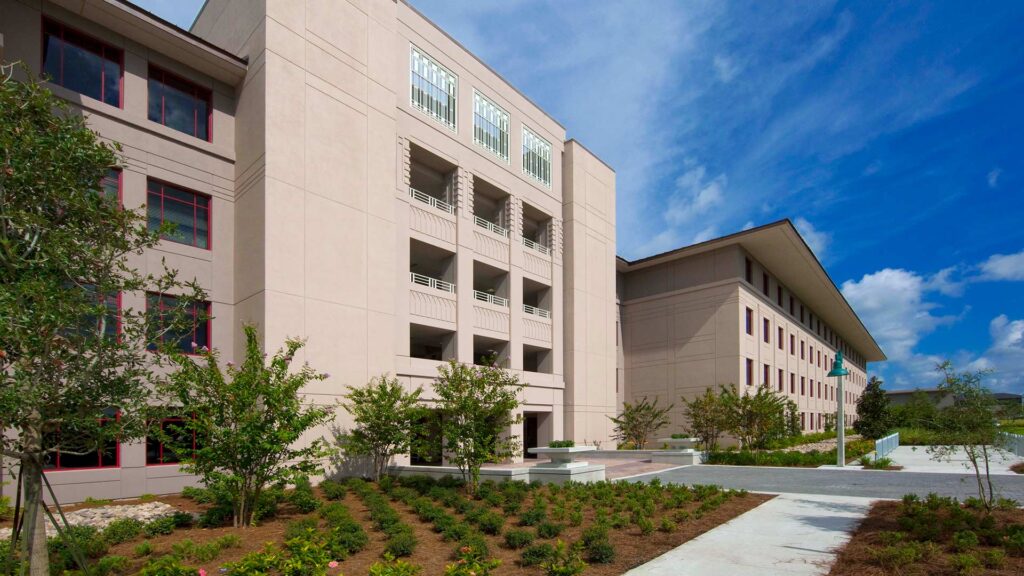 Exterior photo of Ave Maria University Housing building