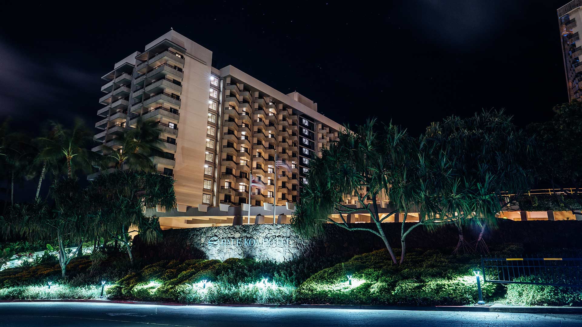 Hale Koa Hotel nighttime exterior|Hale Koa Hotel daytime exterior|Hale Koa Hotel daytime exterior|Hale Koa Hotel guest room|Hale Koa Hotel eleventh floor elevator lobby|Hale Koa Hotel guest bathroom|Hallway photo of Hale Koa Hotel|Hale Koa Hotel elevator lobby|Hale Koa Hotel nighttime exterior|Hale Koa Hotel guest room||||||||||