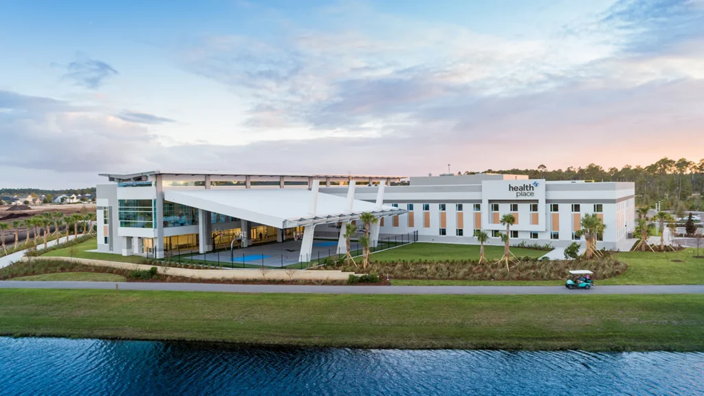 Aerial view of Baptist HealthPlace at Nocatee in Ponte Vedra, Florida