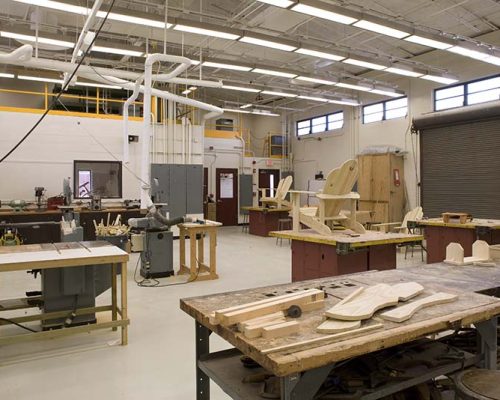 Interior photo of Astronaut High School Wood Shop