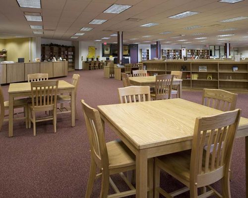 Interior photo of Astronaut High School Library