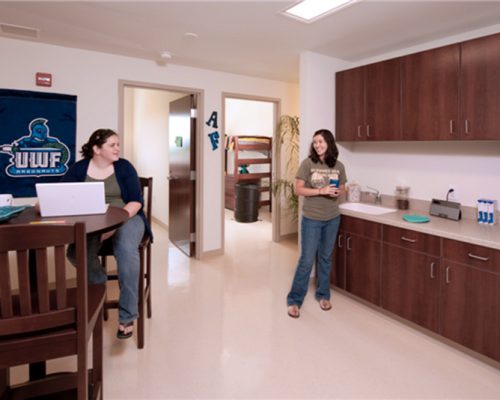 Photo of student housing kitchenette