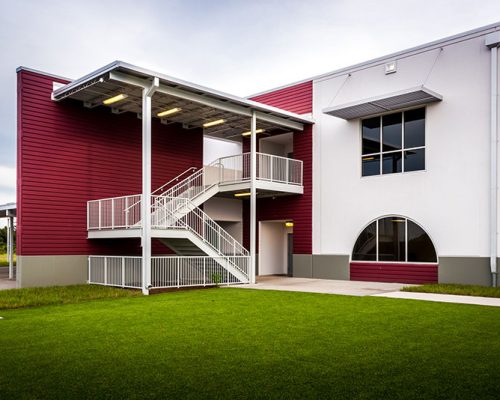 Photo of Mater Academy K-8 Charter School exterior stairway