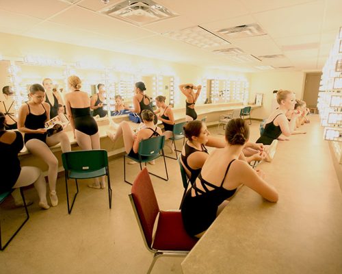 Dancers in dressing room
