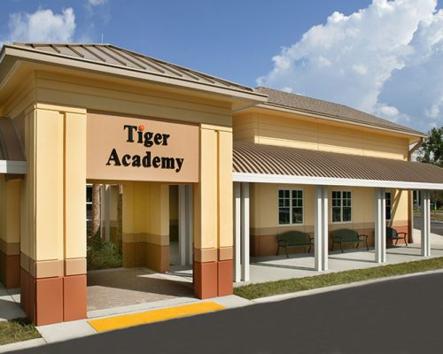 Exterior rendering of Tiger Academy