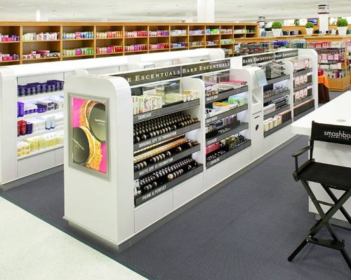 Interior view of products on shelves