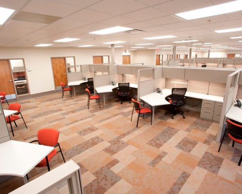 Photo of Armed Forces Reserve Center open office area