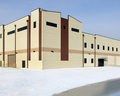 SSCSF building exterior with snow on the ground