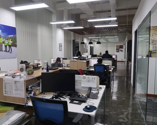 Open office area inside the Haskell Malaysia office