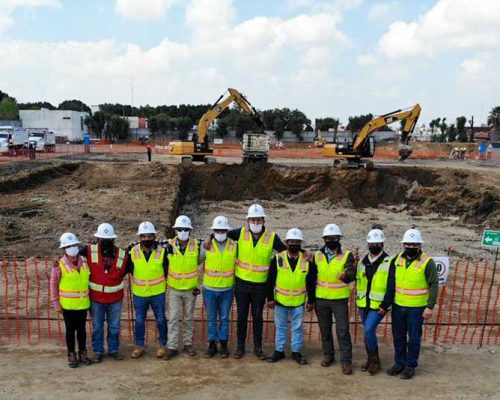 Mexico City office team members on a jobsite