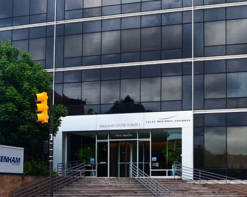 Entrance to the Tulsa office