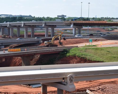 I-235 Broadway Extension Corridoe Widening and I-44 Exchange under construction