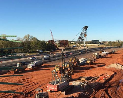 I-235 Broadway Extension Corridoe Widening and I-44 Exchange under construction