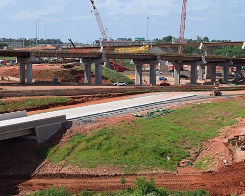 I-235 Broadway Extension Corridoe Widening and I-44 Exchange under construction