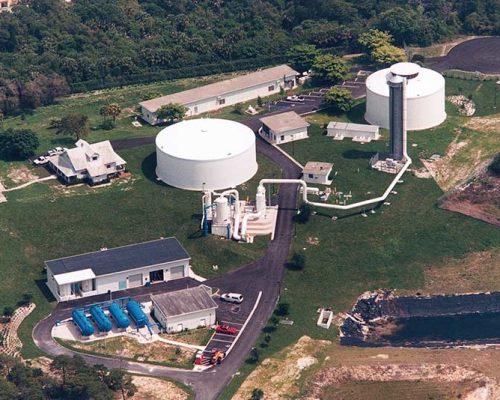 Aerial view of the SMRU Water Treatment Facility