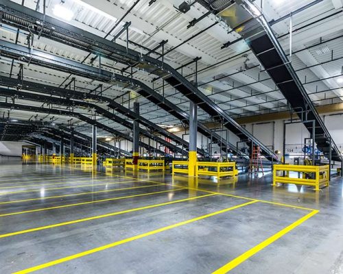 Interior of Big Lots! Distribution Center warehouse