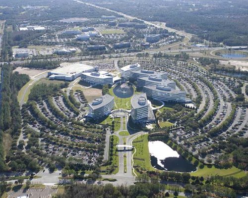 Aerial view of Blue Cross & Blue Shield Campus