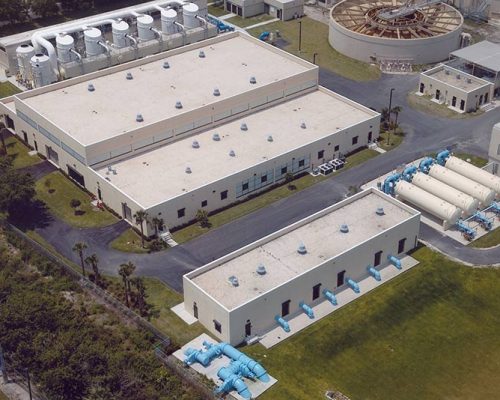 Arial view of Boca Raton Water Treatment Plant