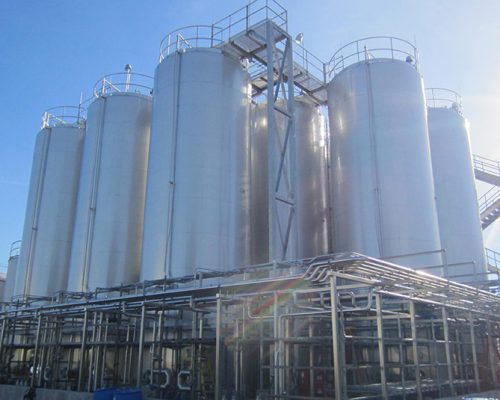 Exterior photo of process tanks