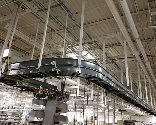 Overhead and spiral conveyor system