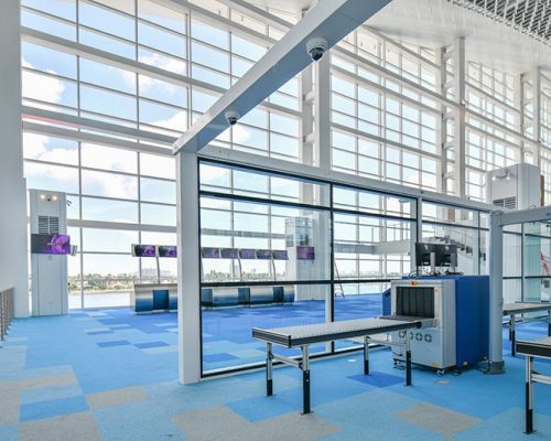 Interior of NCL passenger terminal