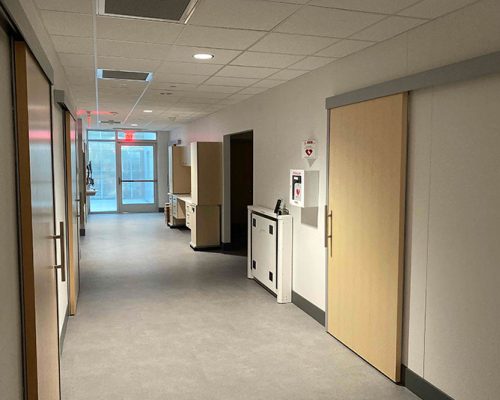 Interior hallway in the Newnan Clinic